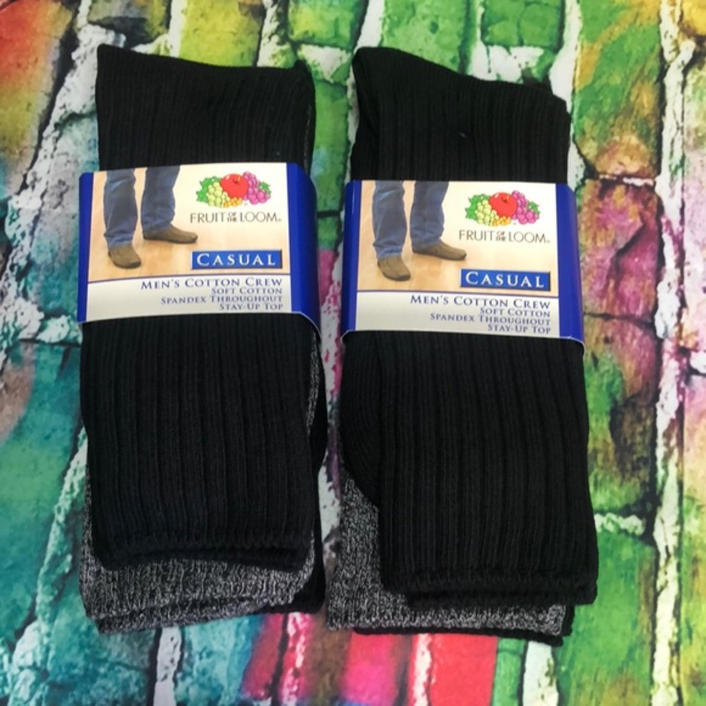 Fruit of the loom 2-3 packs mens‎ socks 6-12